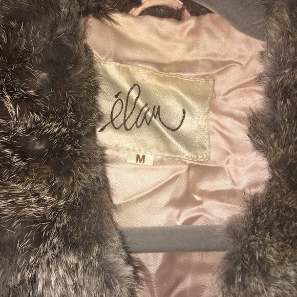 Elan 100% rabbit fur jacket medium - Picture 2 of 6